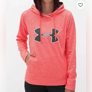 Under Armour Coldgear Storm Sweatshirt Bright Pink Gray Logo Small Women’s